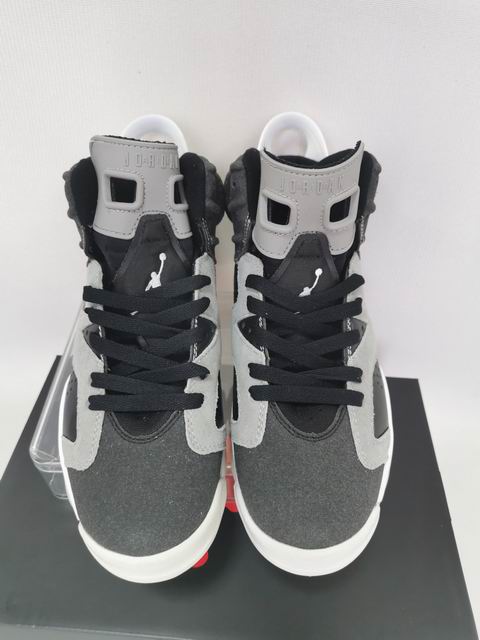 Air Jordan 6 Men's Basketball Shoes Black Grey